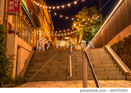 《Gunma Prefecture》Ikaho Onsen/Stairs at night 66476995