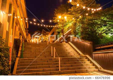 《Gunma Prefecture》Ikaho Onsen/Stairs at night 66476996