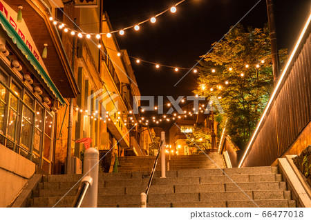《Gunma Prefecture》Ikaho Onsen/Stairs at night 《Gunma Prefecture》Ikaho Onsen/Stairs at night 66477018