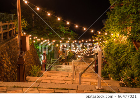 《Gunma Prefecture》Ikaho Onsen/Stairs at night 66477021
