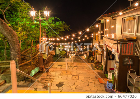 《Gunma Prefecture》Ikaho Onsen/Stairs at night 66477026