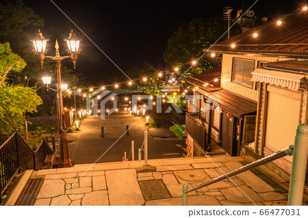 《Gunma Prefecture》Ikaho Onsen/Stairs at night 66477031