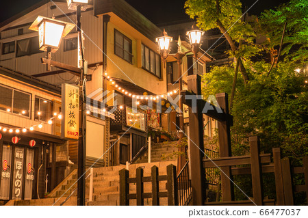 《Gunma Prefecture》Ikaho Onsen/Stairs at night 66477037