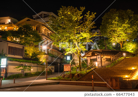 《Gunma Prefecture》Ikaho Onsen/Stairs at night 66477043