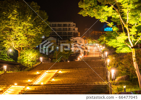 《Gunma Prefecture》Ikaho Onsen/Stairs at night 《Gunma Prefecture》Ikaho Onsen/Stairs at night 66477045