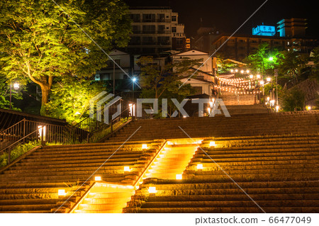 《Gunma Prefecture》Ikaho Onsen/Stairs at night 66477049