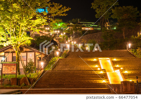 《Gunma Prefecture》Ikaho Onsen/Stairs at night 66477054