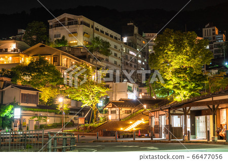 《Gunma Prefecture》Ikaho Onsen/Stairs at night 66477056