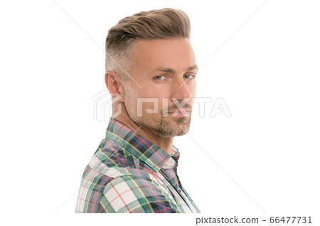 Get your handsomest face ever. Caucasian man with 66477731