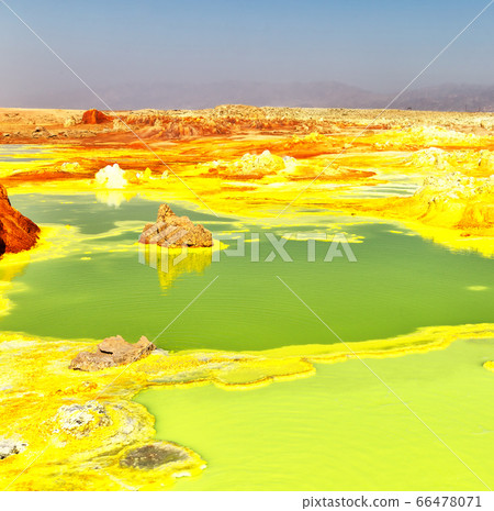 africa  the volcanic depression of dallol 66478071