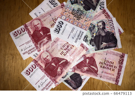 Icelandic cash. Money of Iceland. Several Icelandic cash. Money of Iceland. Several 66479113