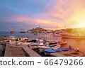 Rovinj, old costal town of Croatia in golden sunrise light 66479266