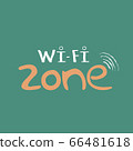 Index - Free Wi-Fi Zone. Vector illustration. Lettering. 66481618