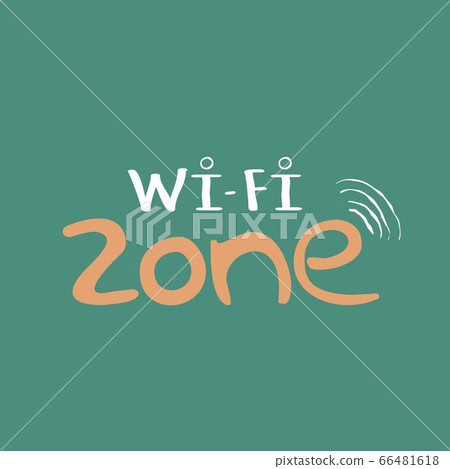 Index - Free Wi-Fi Zone. Vector illustration. Lettering. 66481618