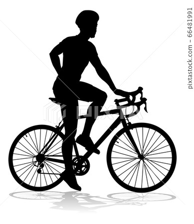 Bike and Bicyclist Silhouette 66481991