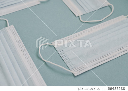 Tipical surgical masks with rubber ear straps Tipical surgical masks with rubber ear straps 66482288