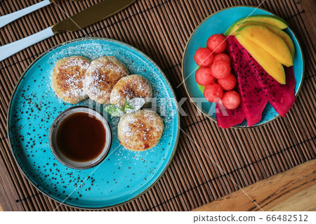 Vegan tofu cheese pancakes 66482512