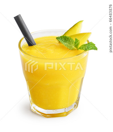 Glass of mango smoothie Glass of mango smoothie 66483876