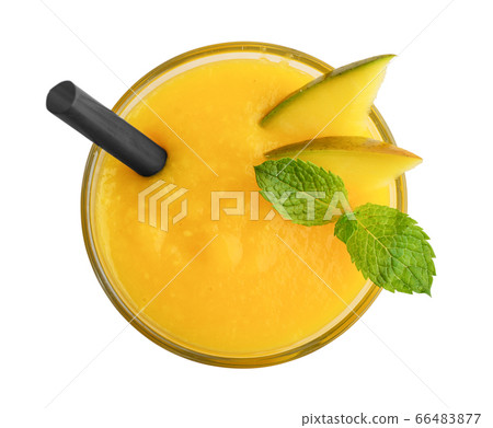 Glass of mango smoothie Glass of mango smoothie 66483877