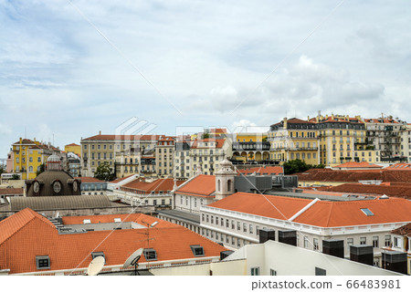 Panoramic view of Lisbon from top of Rua Augusta 66483981