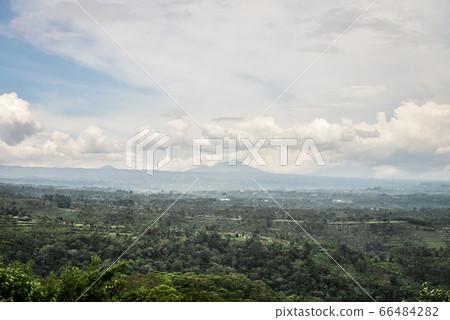 Panorama of beautiful mountains against the blue Panorama of beautiful mountains against the blue 66484282