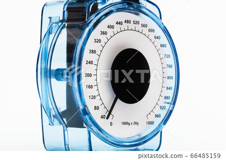 indicator of kitchen scales on white background indicator of kitchen scales on white background 66485159
