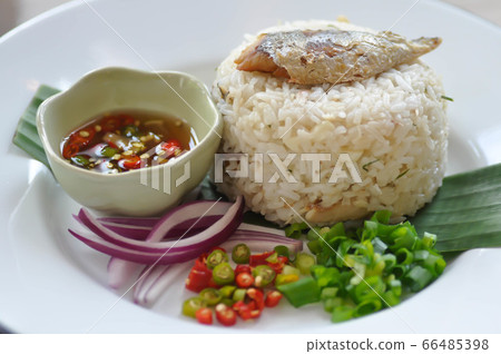 fried rice or stir-fried rice with fish, rice fried rice or stir-fried rice with fish, rice 66485398