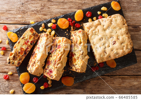 Healthy food fruit cake with dried apricots 66485585