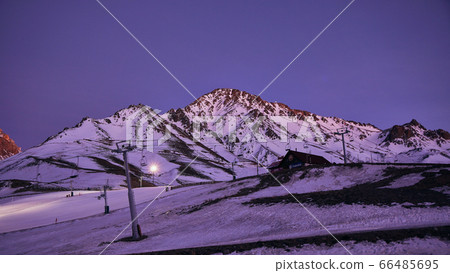 Ski resort Argentina at night 66485695