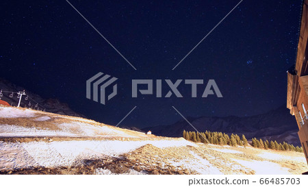 Ski resort Argentina night view 66485703