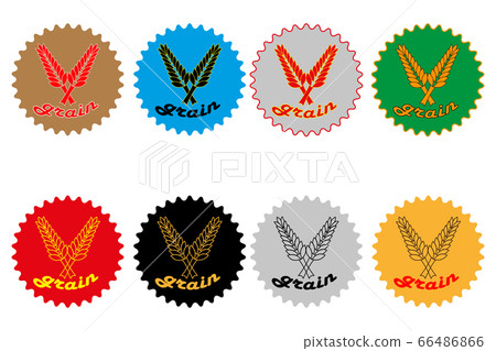 Grain label or sticker, vector illustration - Stock Illustration ...