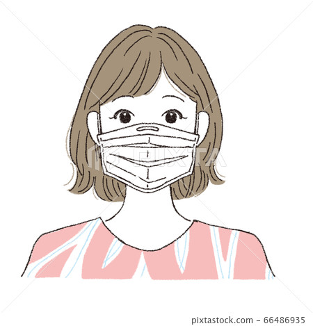 A woman wearing a mask A woman wearing a mask 66486935
