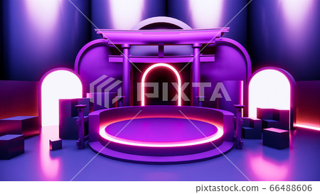 concept gradients purple and blue abstract podium 66488606