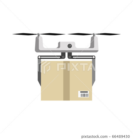 Quadrocopter with cargo. concept of fast shipping, Quadrocopter with cargo. concept of fast shipping, 66489430