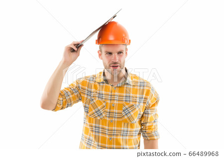 Guy in trouble. Renovation concept. Planning Guy in trouble. Renovation concept. Planning 66489968