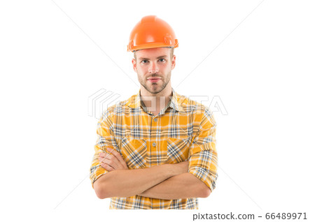 Work feed a man. Man or workman isolated on white. Work feed a man. Man or workman isolated on white. 66489971