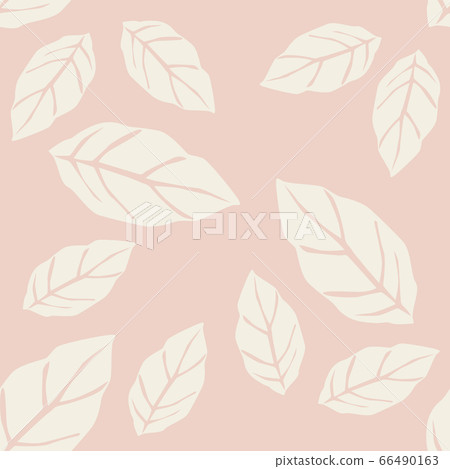 Seamless pattern leaves pink background vector - Stock Illustration ...