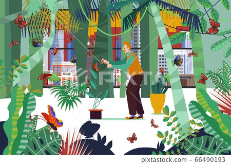 Butterfly house, man make photo by smartphone, vector illustration. Digital technology for share beautiful and colorful photo Butterfly house, man make photo by smartphone, vector illustration. Digital technology for share beautiful and colorful photo 66490193