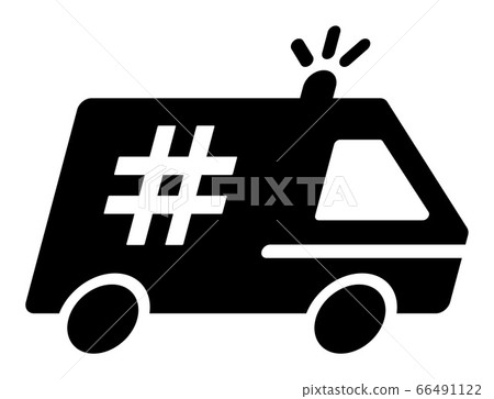 Jail Police Car - Raster Icon Illustration Jail Police Car - Raster Icon Illustration 66491122