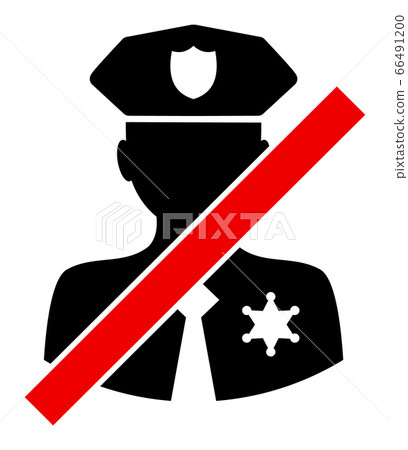 Stop Police Patrol - Raster Icon Illustration Stop Police Patrol - Raster Icon Illustration 66491200