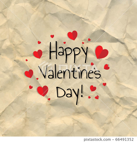 Valentines Day Card WIth Red Heart - Stock Illustration [66491352] - PIXTA