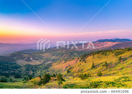 Early summer Shibutoge morning view [Gunma Prefecture] 66491896