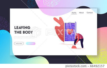 Digital Technologies in Healthy Lifestyle Landing Page Template. Man Character Lacing Smart Shoes, Use Smartphone App to Count Pulse, Fitness Training, Exercising Activity. Cartoon Vector Illustration Digital Technologies in Healthy Lifestyle Landing Page Template. Man Character Lacing Smart Shoes, Use Smartphone App to Count Pulse, Fitness Training, Exercising Activity. Cartoon Vector Illustration 66492157
