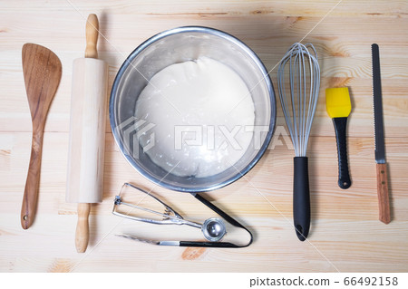 Food ingredients and kitchen utensils for cooking Food ingredients and kitchen utensils for cooking 66492158