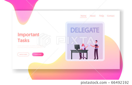Responsibilities Delegating Landing Page Template. Boss Character Giving Task to Business Employee Use Eisenhower Matrix, Effective and Productive Management. Cartoon People Vector Illustration Responsibilities Delegating Landing Page Template. Boss Character Giving Task to Business Employee Use Eisenhower Matrix, Effective and Productive Management. Cartoon People Vector Illustration 66492192