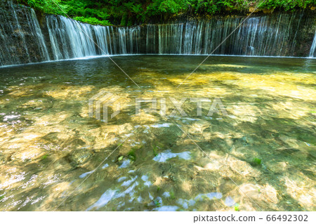 Nagano Prefecture Shiraito Falls Karuizawa Stock Photo