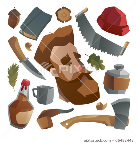 Lumberjack with ginger beard 66492442