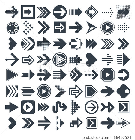 Arrows icon set, vector collection - Stock Illustration [66492521] - PIXTA