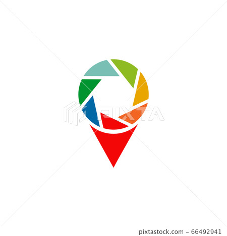 Pin location icon logo design vector template 66492941