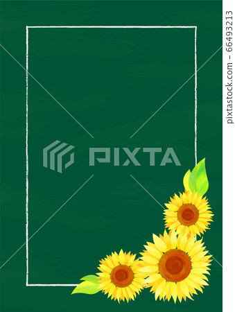 Background material_blackboard and sunflower Background material_blackboard and sunflower 66493213